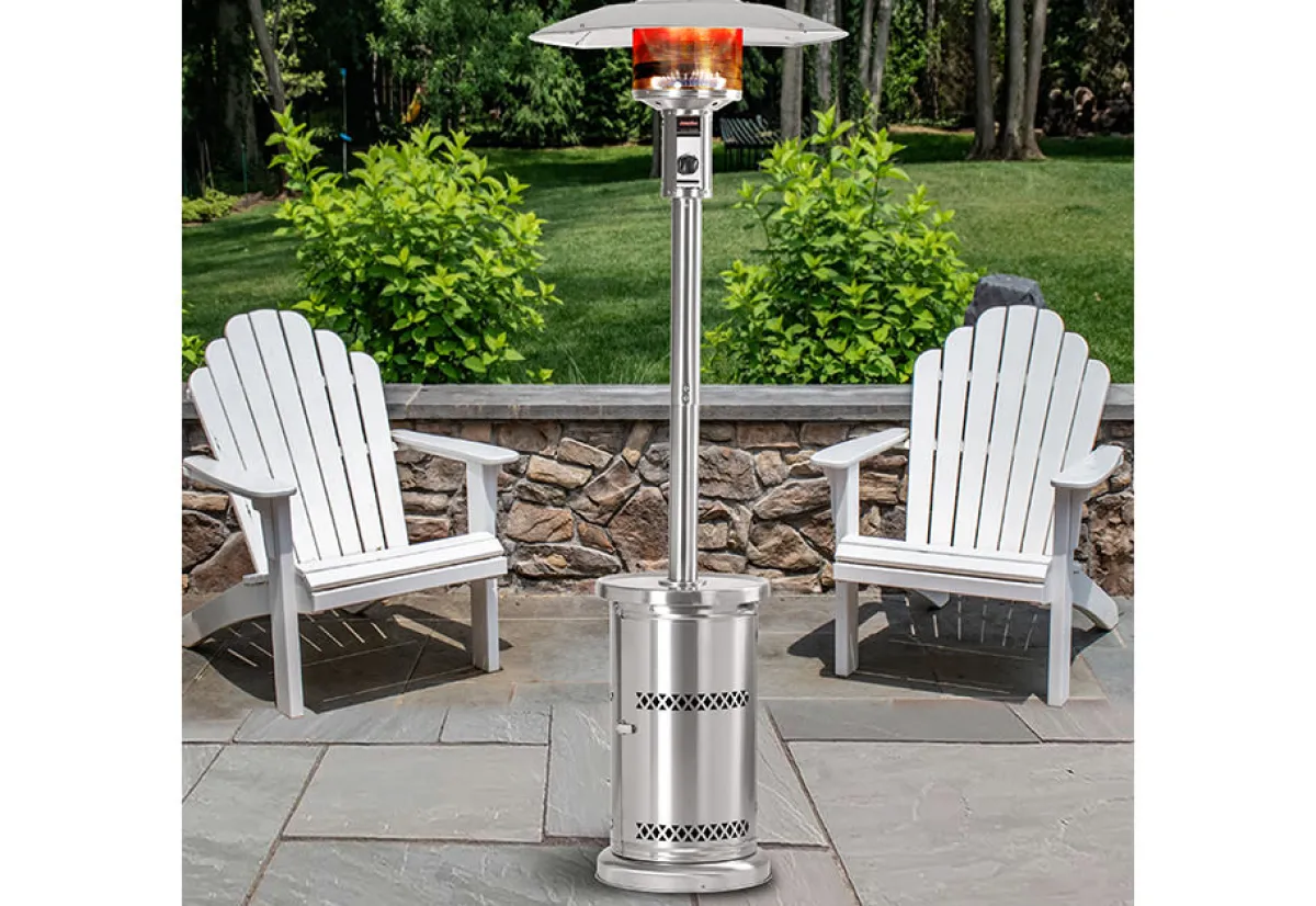 Shinerich International Inc 48,000 BTU Stainless Steel Floorstanding Patio Heater