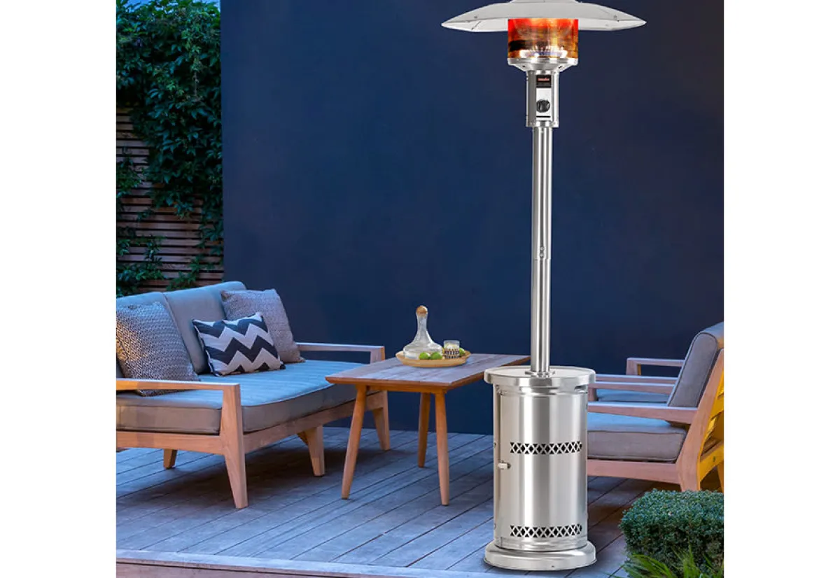 Shinerich International Inc 48,000 BTU Stainless Steel Floorstanding Patio Heater