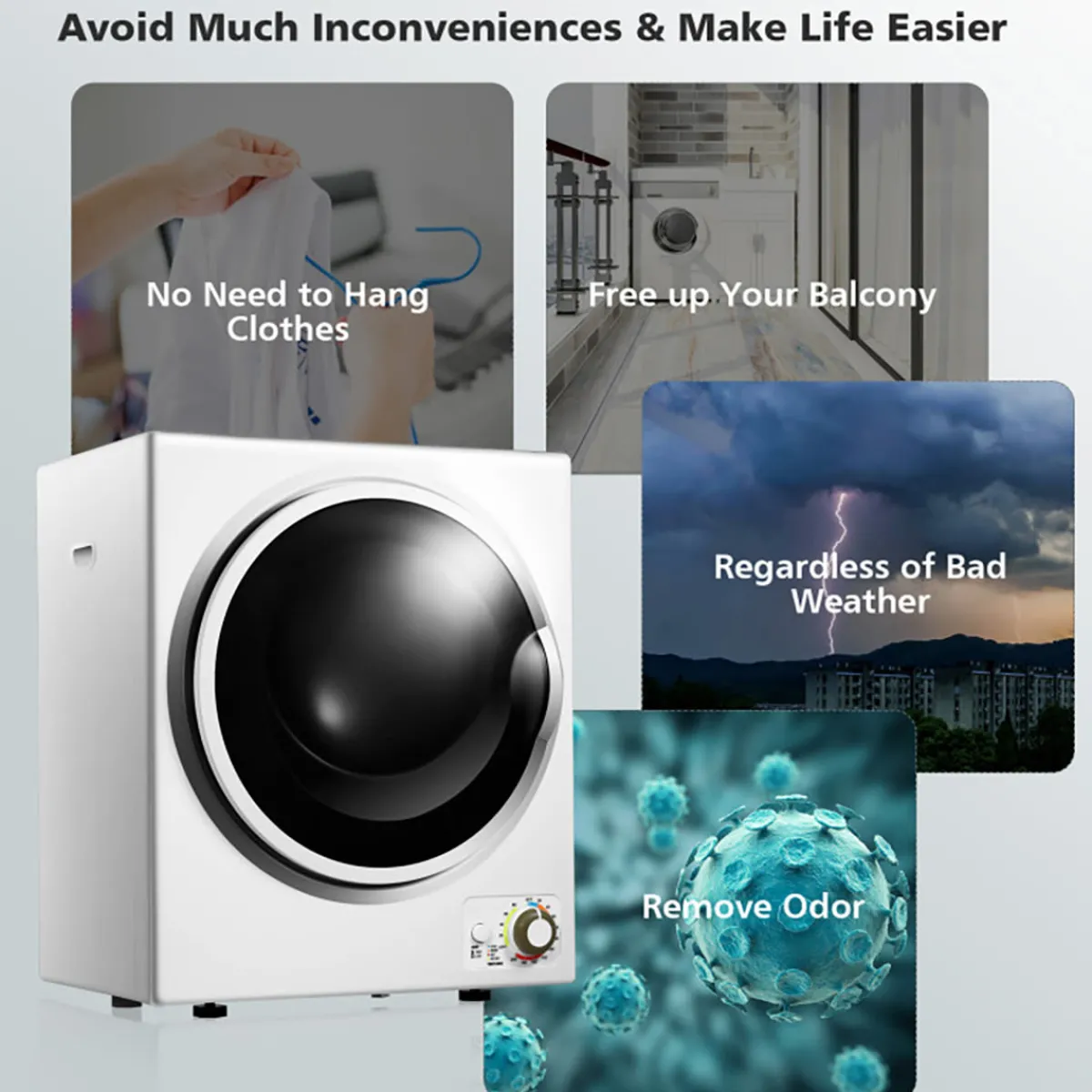 GoPlus (Costway) 1.5 Cu. Ft. Compact Electric Clothes Dryer