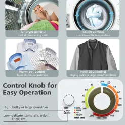 GoPlus (Costway) 1.5 Cu. Ft. Compact Electric Clothes Dryer