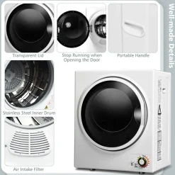 GoPlus (Costway) 1.5 Cu. Ft. Compact Electric Clothes Dryer