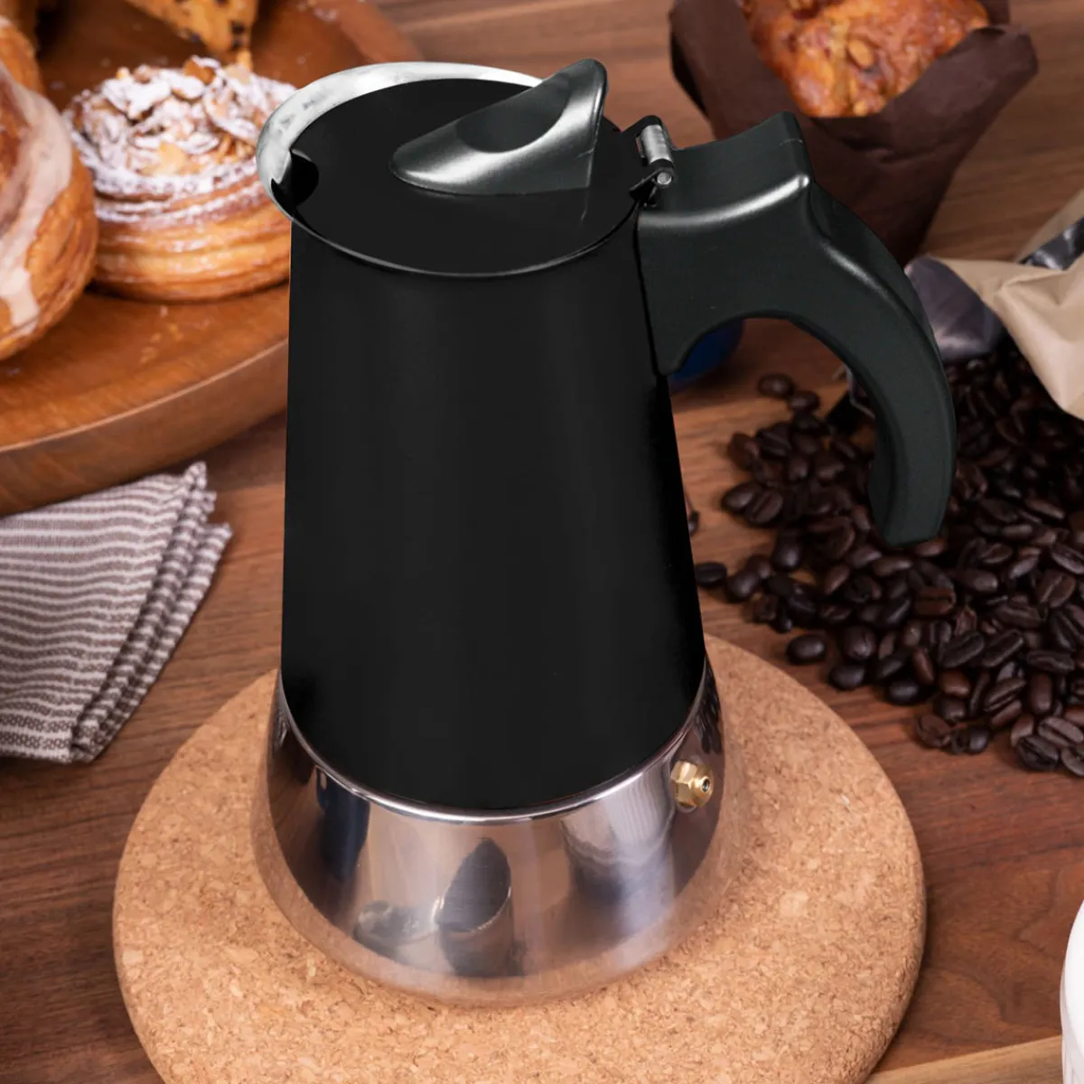 Escali Corp dba Kitchen Supply 500 mL Stainless Steel Espresso Maker