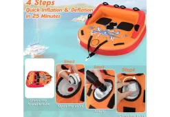 GoPlus (Costway) 2 Person Water Sport Inflatable Towable Tubes for Boating