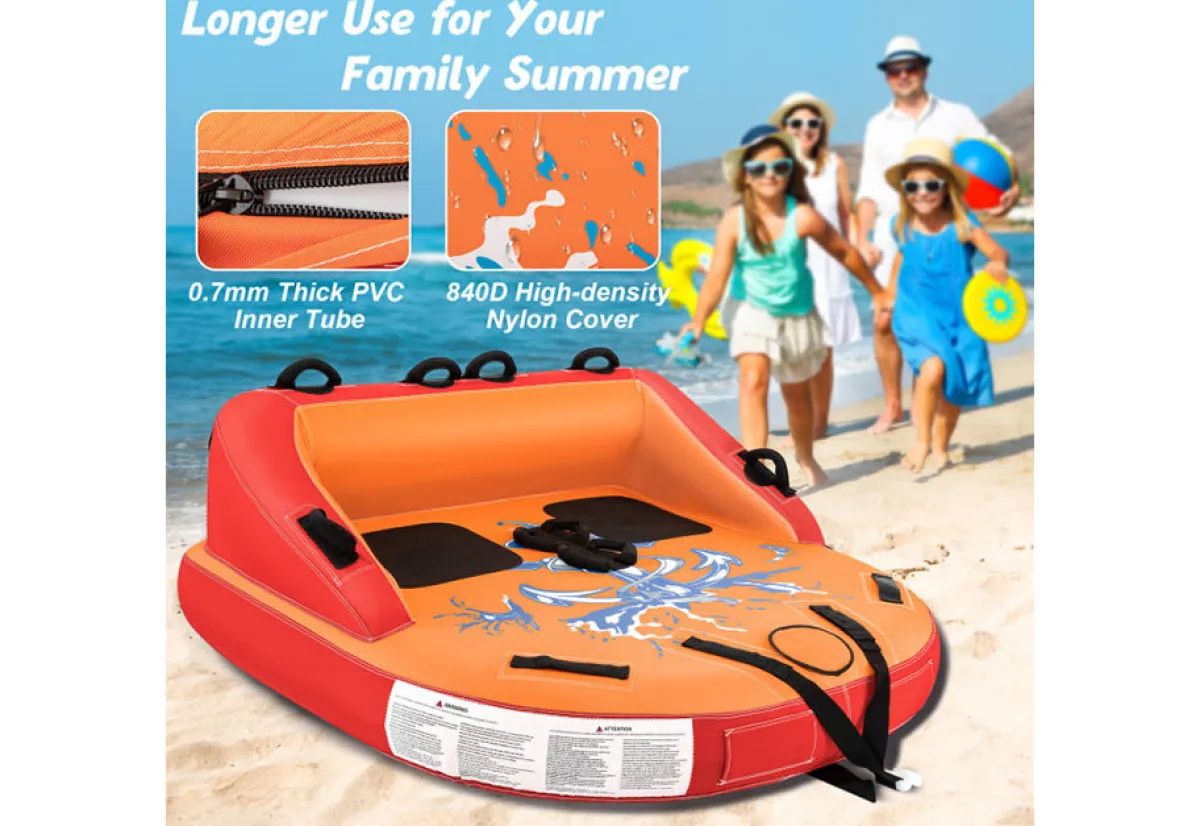 GoPlus (Costway) 2 Person Water Sport Inflatable Towable Tubes for Boating