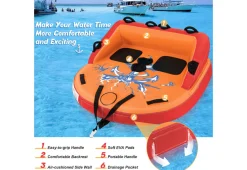 GoPlus (Costway) 2 Person Water Sport Inflatable Towable Tubes for Boating