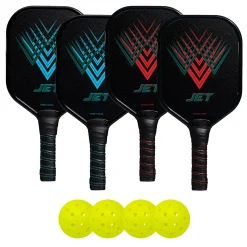 FRANKLIN SPORTS 4 Player Aluminum Paddle Pickleball Set