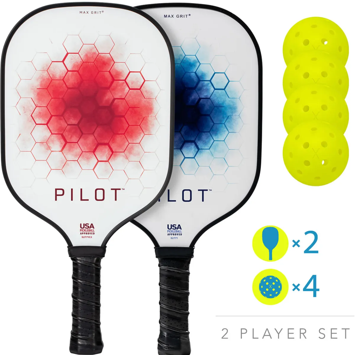 FRANKLIN SPORTS 2 Player Paddle and Pickle Ball Set