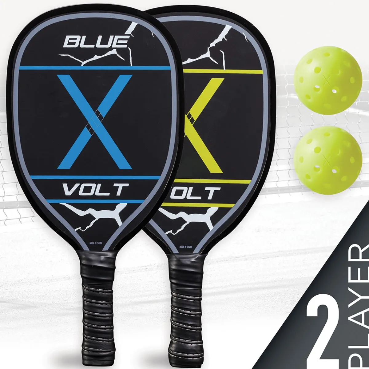 FRANKLIN SPORTS 2 Player Wooden Pickleball Paddle Set