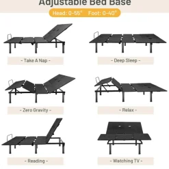 GoPlus (Costway) Adjustable Bed Base Frame with Head and Foot Incline