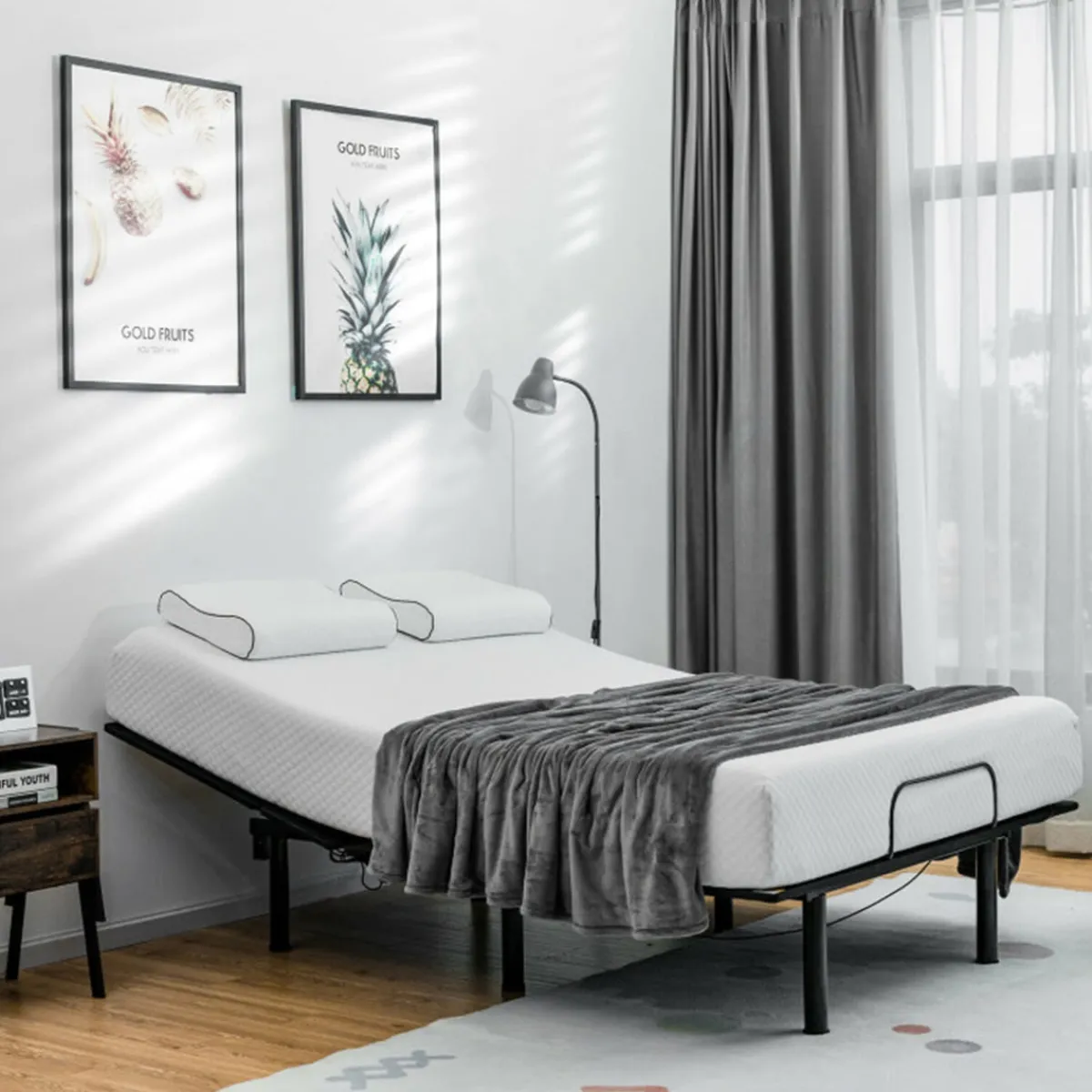 GoPlus (Costway) Adjustable Bed Base Frame with Head and Foot Incline