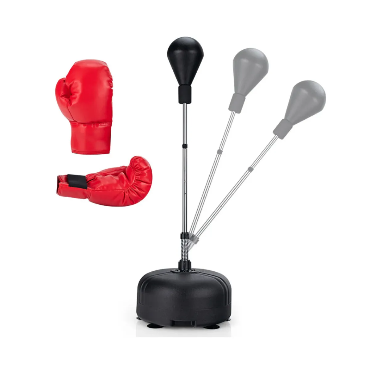 Teleshop Inc. Adjustable Freestanding Punching Bag with Boxing Gloves