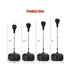 Teleshop Inc. Adjustable Freestanding Punching Bag with Boxing Gloves
