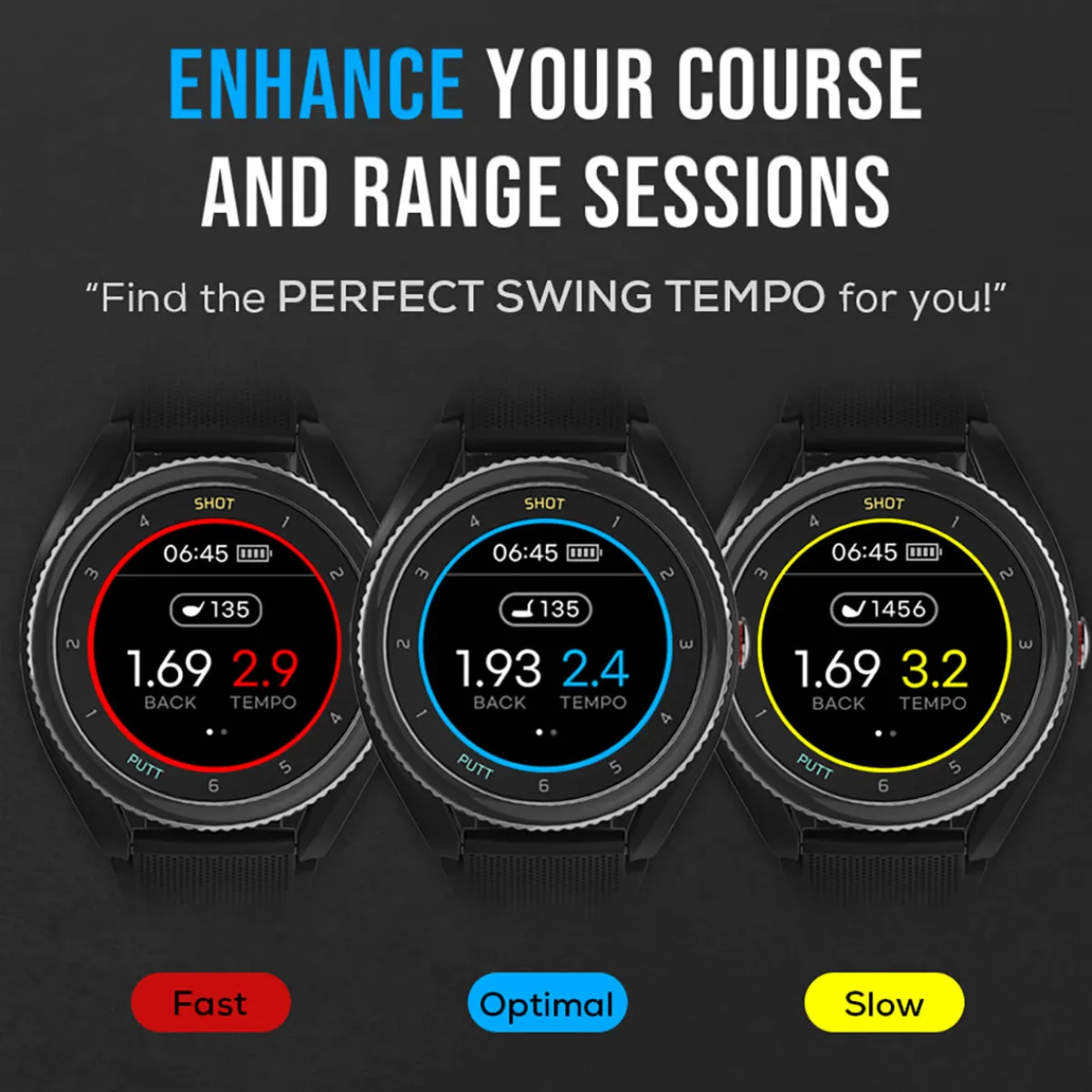 Sharper Image Advanced GPS Golf Watch with Swing and Putt Tracking