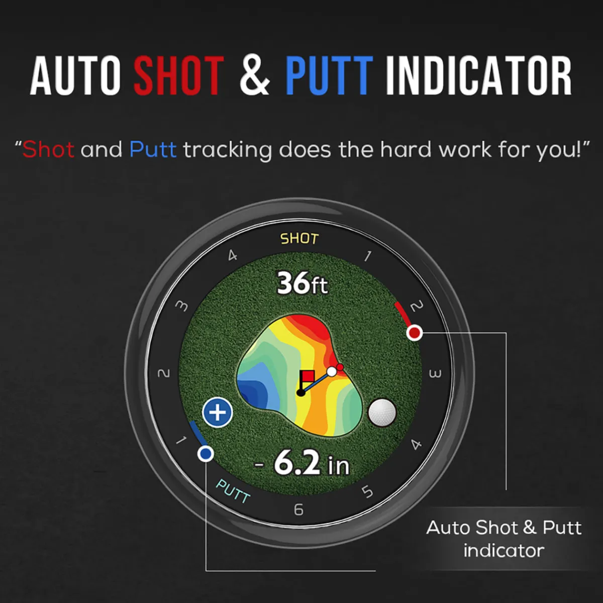 Sharper Image Advanced GPS Golf Watch with Swing and Putt Tracking