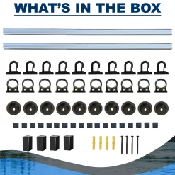 ReelSonar Inc All Weather Aluminum 10 Fishing Rod Wall or Ceiling Rack