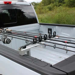 ReelSonar Inc Aluminum Clamp-On Fly Fishing Rod Holder for Truck with 5 Rod Storage