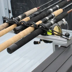 ReelSonar Inc Aluminum Clamp-On Fly Fishing Rod Holder for Truck with 5 Rod Storage