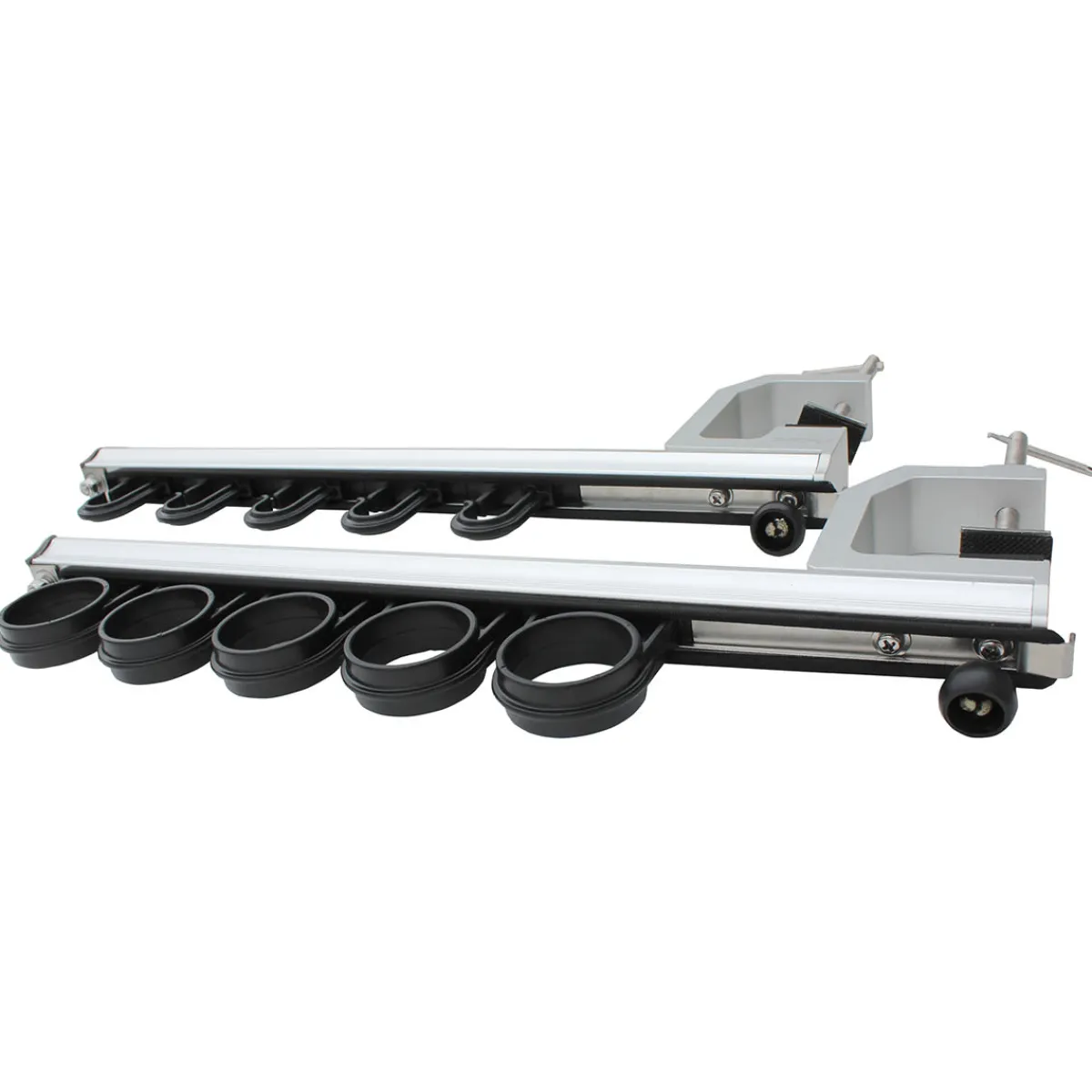 ReelSonar Inc Aluminum Clamp-On Fly Fishing Rod Holder for Truck with 5 Rod Storage