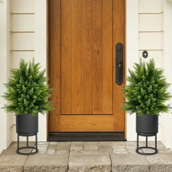 GoPlus (Costway) Artificial Cedar Topiary Ball Trees (Set of 2)