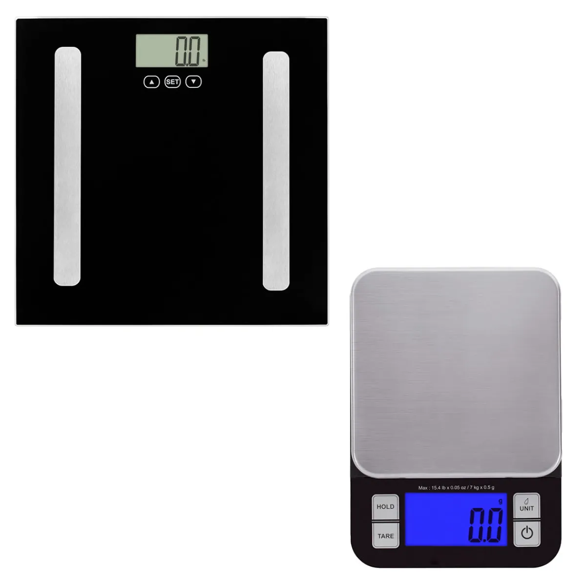 Bibas Wholesale And Retail Inc Bath and Kitchen Scale Bundle