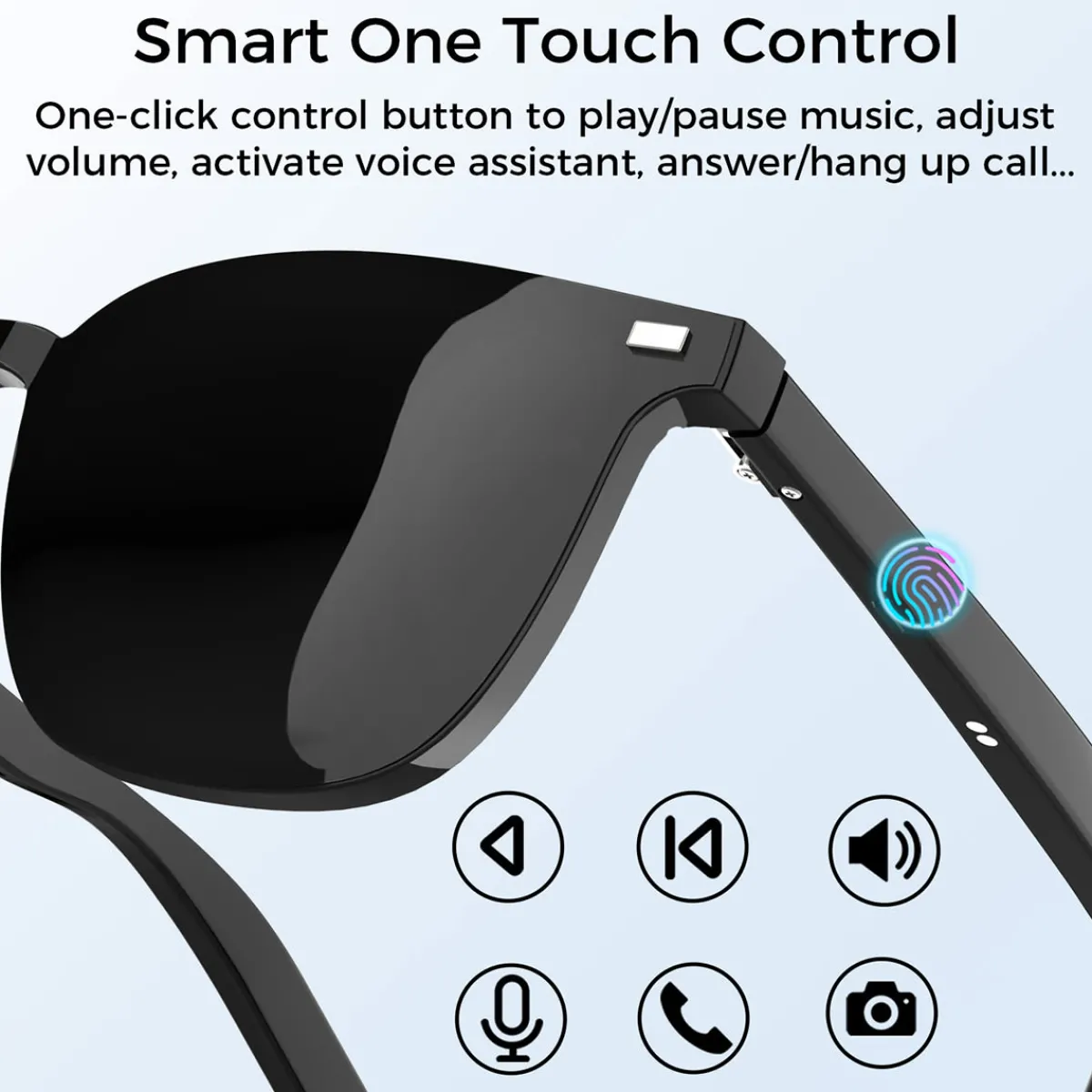 OUTDOOR TECHNOLOGY INC. Bluetooth Smart Glasses with Detachable Lenses