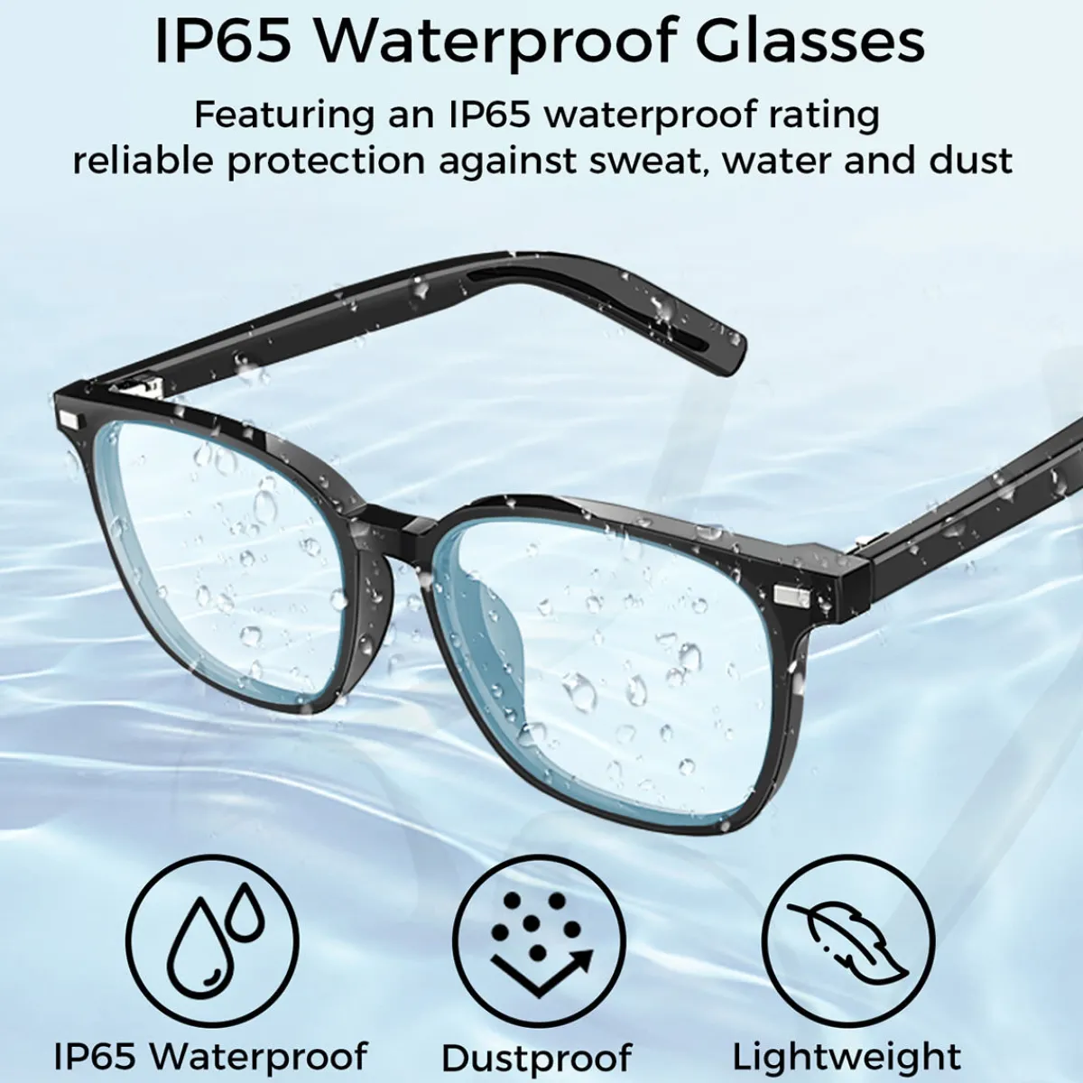 OUTDOOR TECHNOLOGY INC. Bluetooth Smart Glasses with Detachable Lenses