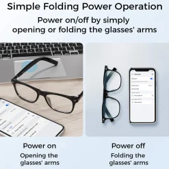 OUTDOOR TECHNOLOGY INC. Bluetooth Smart Glasses with Detachable Lenses