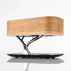 Sharper Image Bonsai Bluetooth Speaker Lamp with Wireless Charging Pad by