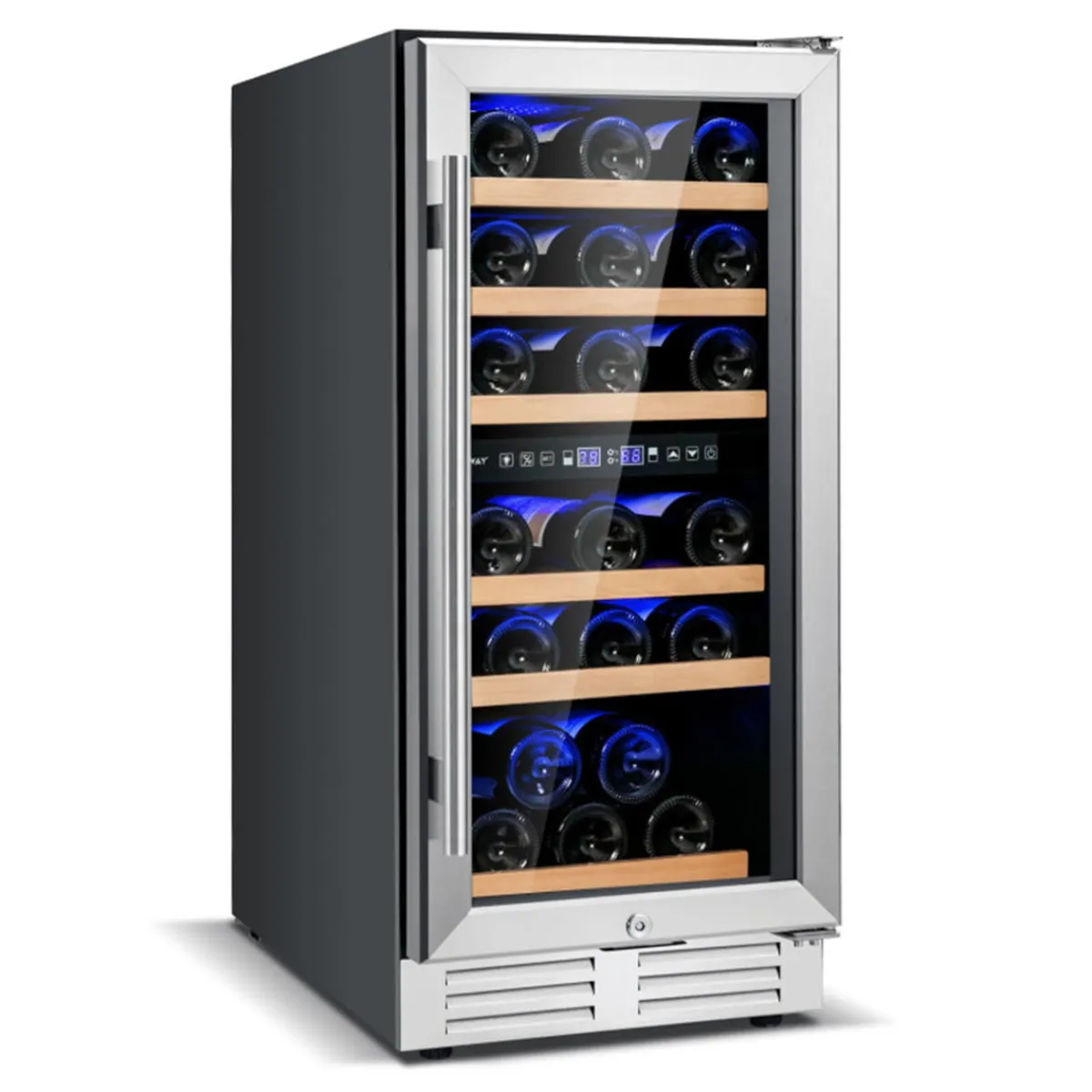 Sharper Image 30-Bottle Dual Zone Freestanding Wine Cooler