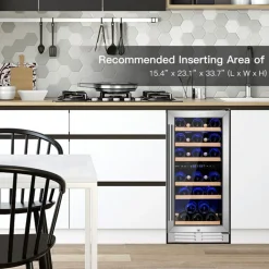 Sharper Image 30-Bottle Dual Zone Freestanding Wine Cooler