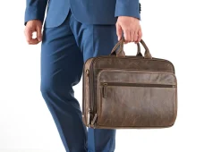 Kingport Industries, LLC Buffalo Leather Briefcase