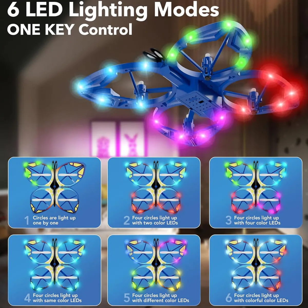 Better Battery Co. Inc. Butterfly Drone with LED Light Effects