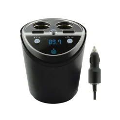 Sharper Image Car and Driver Bluetooth FM Transmitter Power Station and Charger