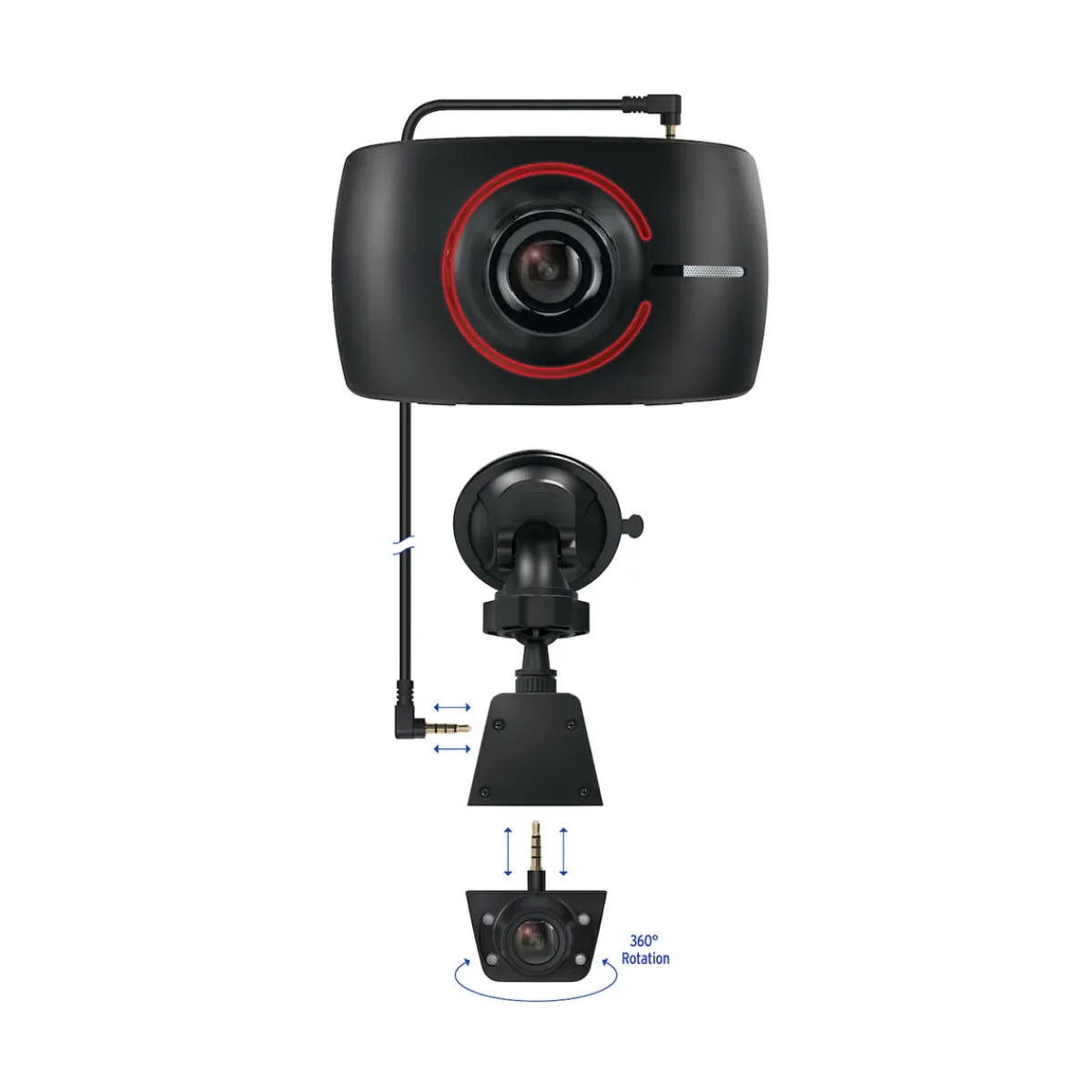 Sharper Image Car and Driver Touch Duo Dual View Dash Cam