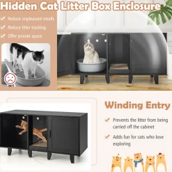 Sonicgrace Inc. Cat Litter Box Enclosure with Scratching Board
