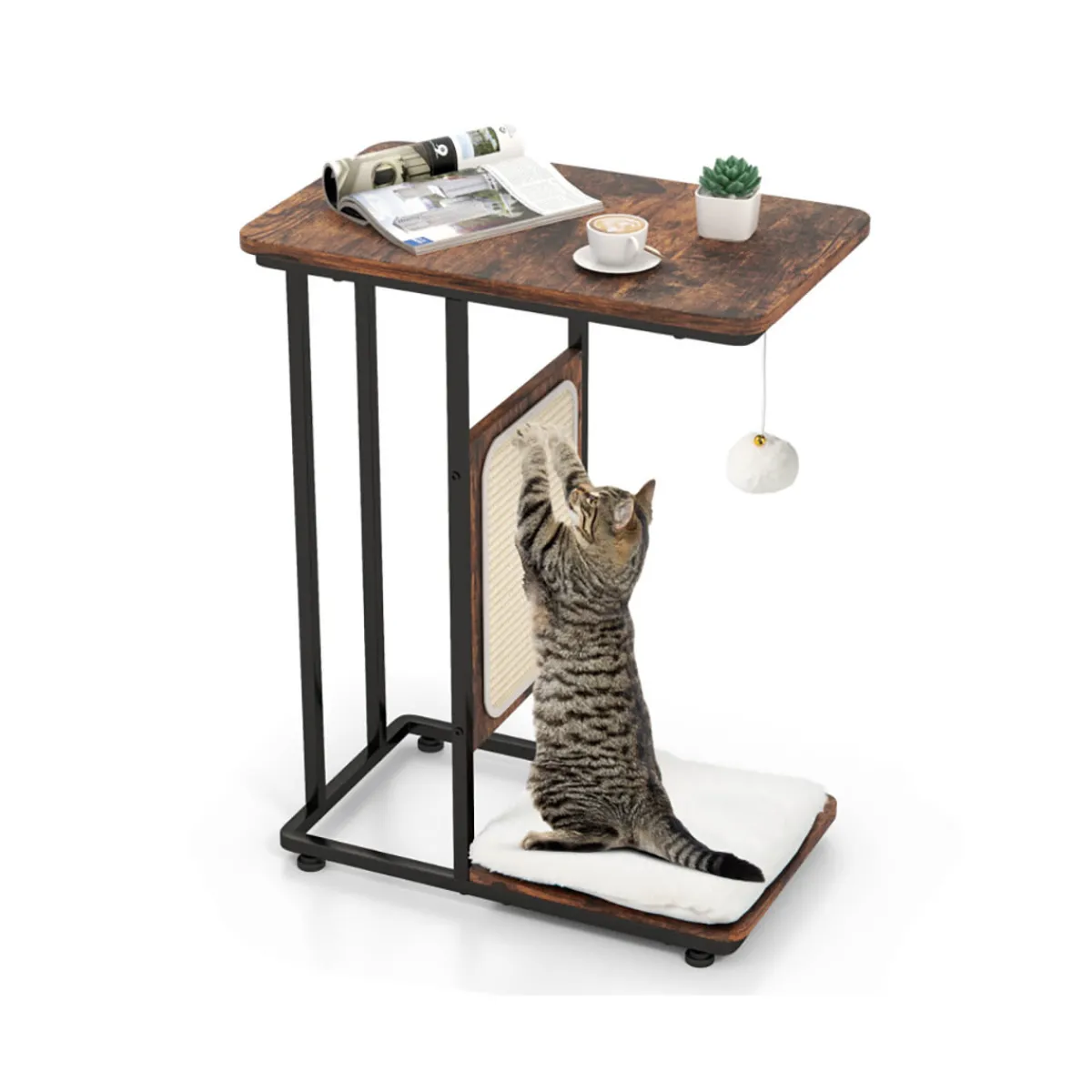 GoPlus (Costway) Cat Tree Side Table with Scratching Board