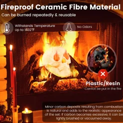 Mindscope Products Inc. Ceramic Fireproof Fire Pit Skull