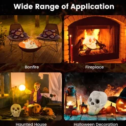 Mindscope Products Inc. Ceramic Fireproof Fire Pit Skull