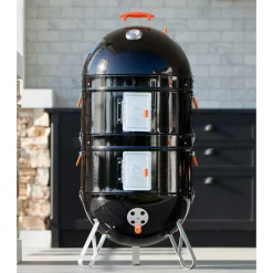 Grill Daddy Brush Co. Charcoal BBQ Smoker with Built-In Thermometer