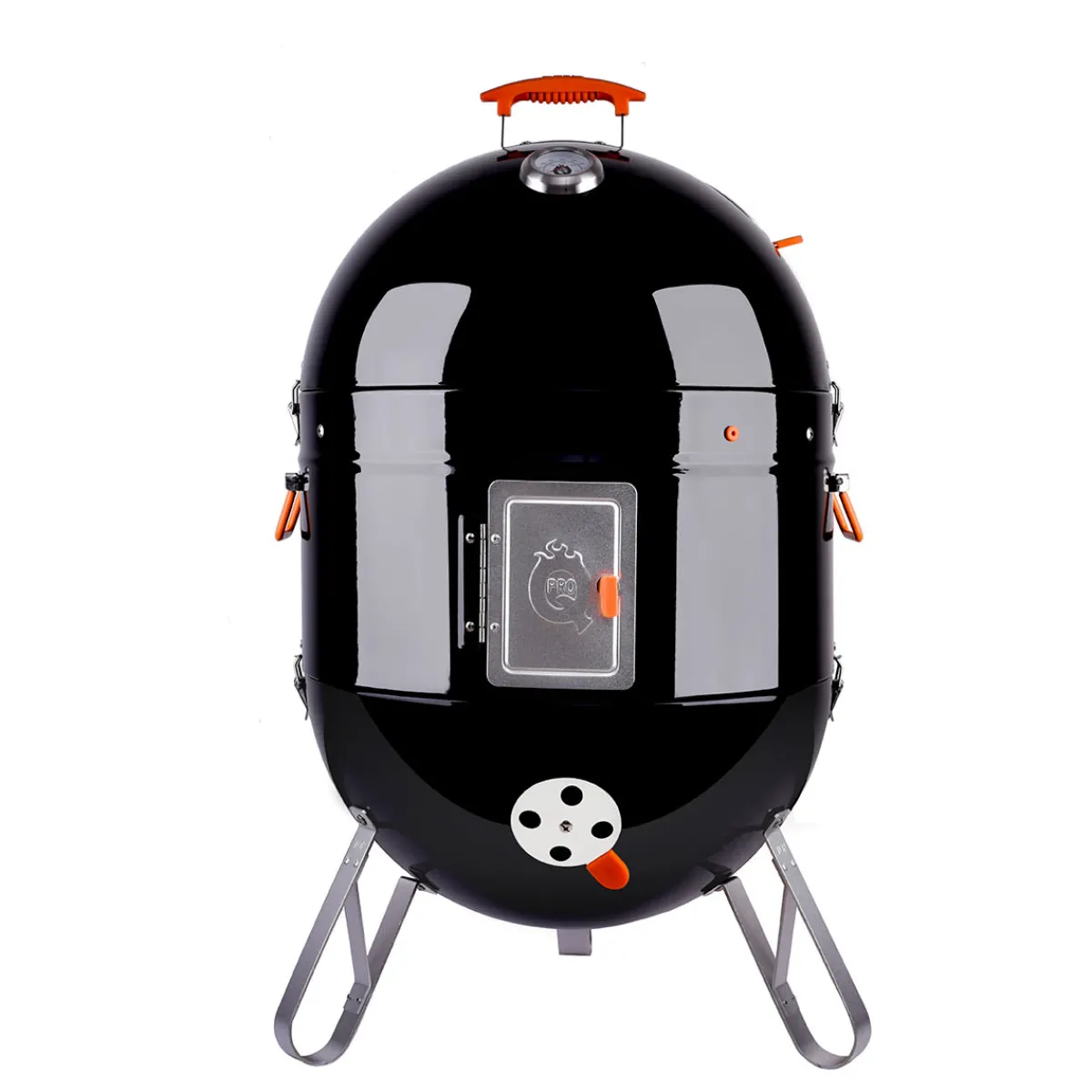 Grill Daddy Brush Co. Charcoal BBQ Smoker with Built-In Thermometer