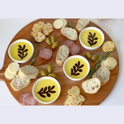Widgeteer Inc. Charcuterie Board and 4-Piece Individual Dipping Set