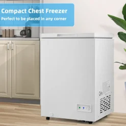 Sharper Image Compact Chest Freezer with Removable Storage Basket
