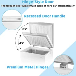 Sharper Image Compact Chest Freezer with Removable Storage Basket