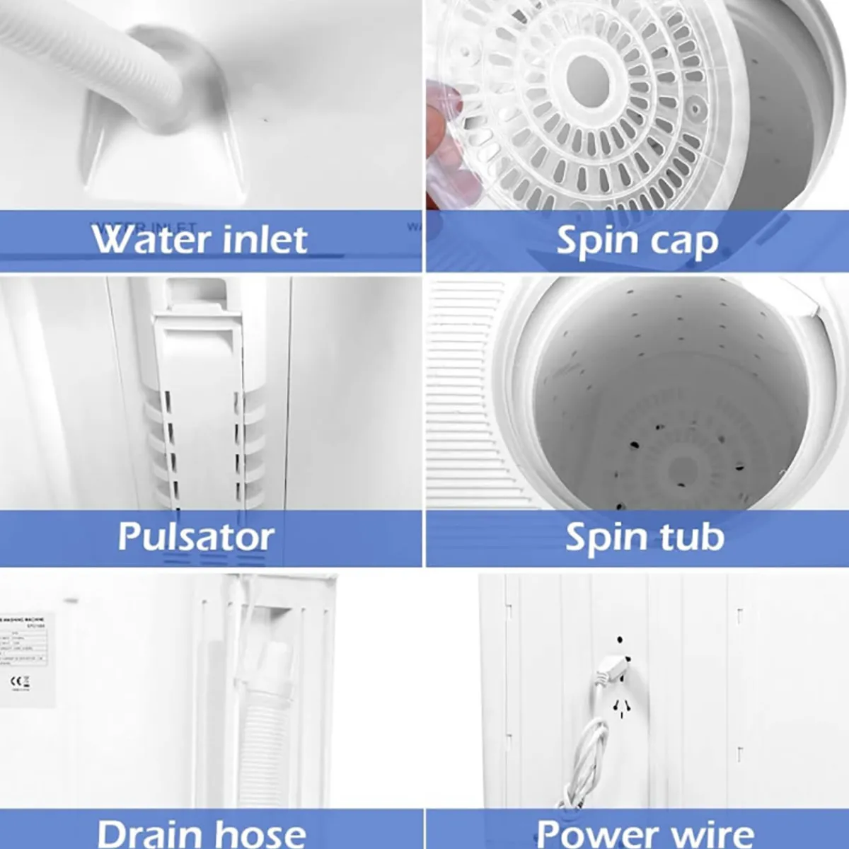 GoPlus (Costway) Compact Twin Tub Washing Machine Spin Dryer