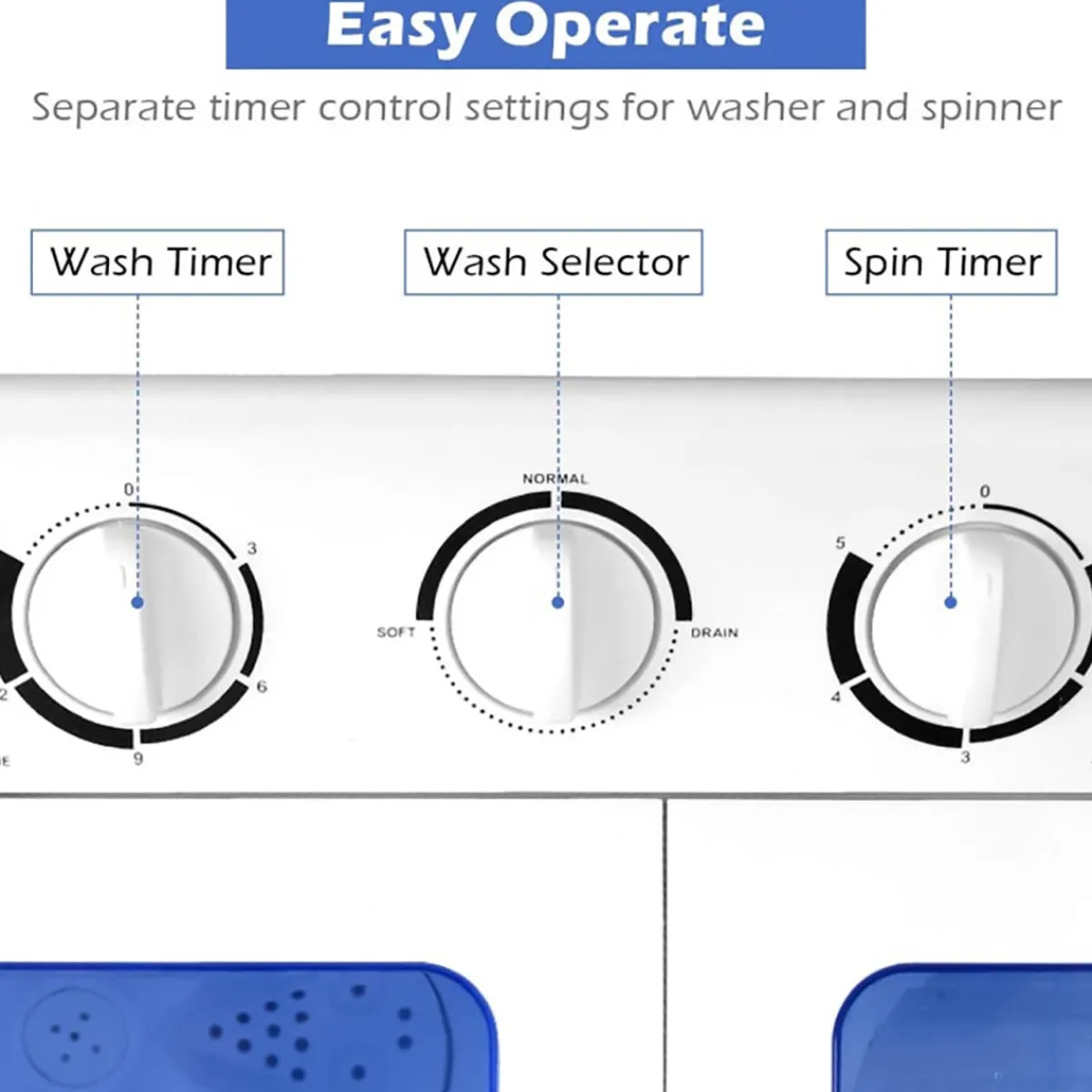GoPlus (Costway) Compact Twin Tub Washing Machine Spin Dryer