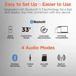 Hypercel Convertible Wireless Speaker-Headphones