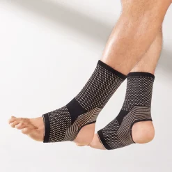Sharper Image Copper Infused Compression Ankle Braces by (Set of 2)