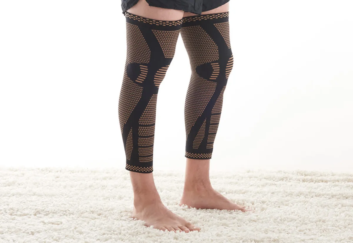 Sharper Image Copper Infused Full Leg Compression Sleeves by (Set of 2)