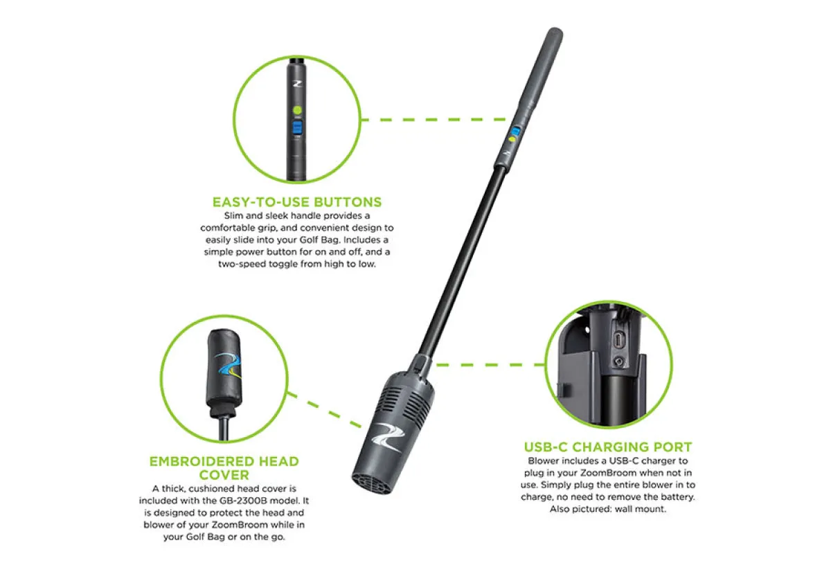 ZoomBroom Inc. Cordless Golf Air Broom