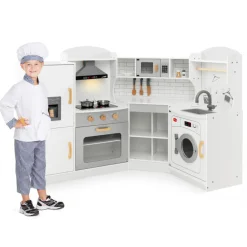 GoPlus (Costway) Corner Wooden Pretend Play Kitchen